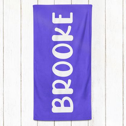Solid Name Towel - Purples
