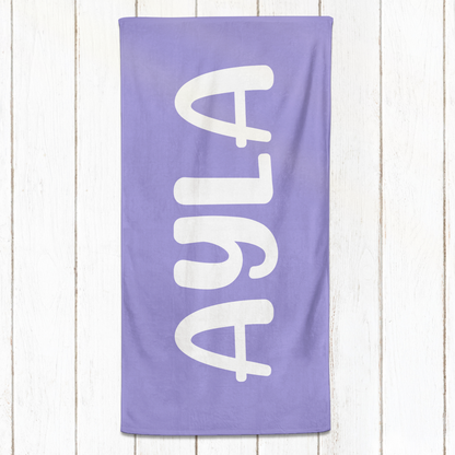 Solid Name Towel - Purples