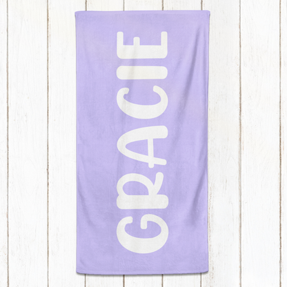 Solid Name Towel - Purples