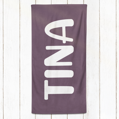 Solid Name Towel - Purples