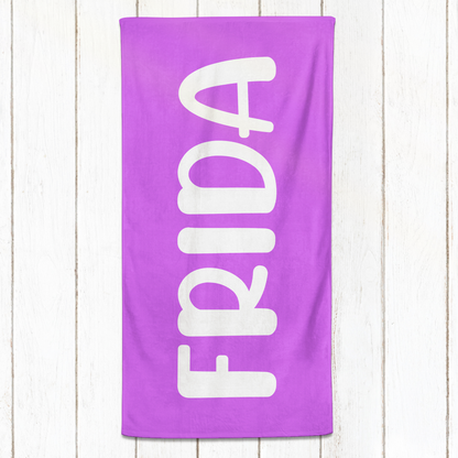 Solid Name Towel - Purples