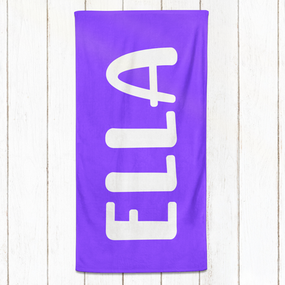 Solid Name Towel - Purples
