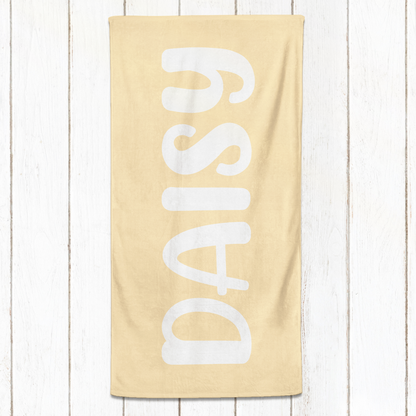 Solid Name Towel - Neutrals