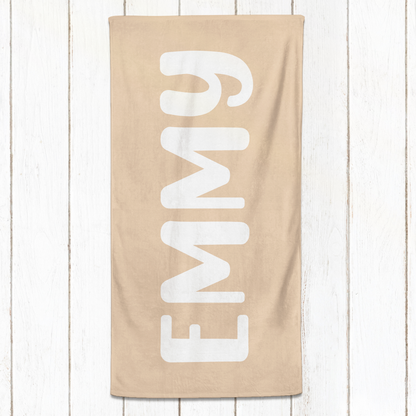 Solid Name Towel - Neutrals