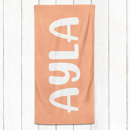 Solid Name Towel - Neutrals