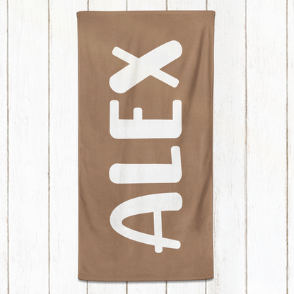 Solid Name Towel - Neutrals