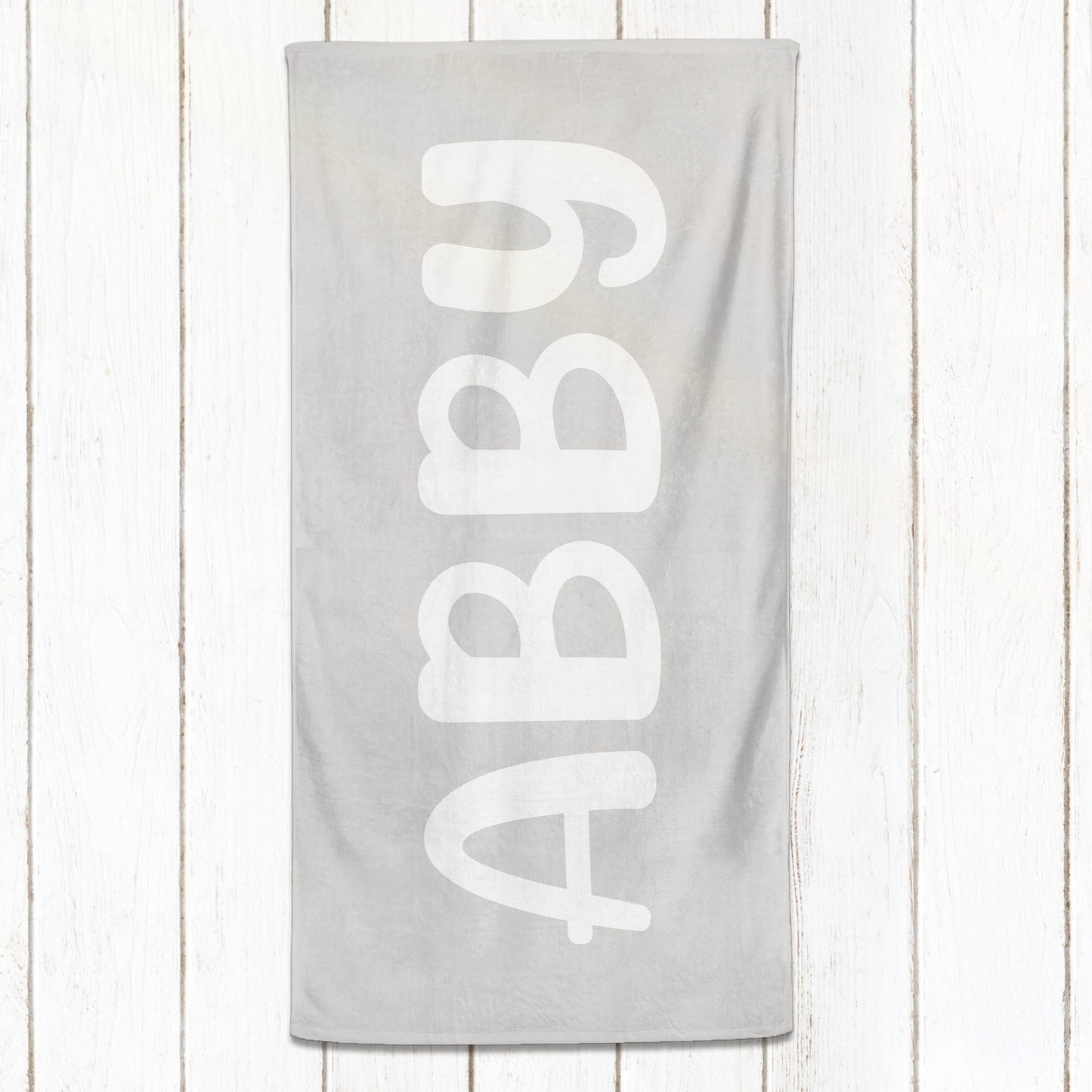 Solid Name Towel - Greys