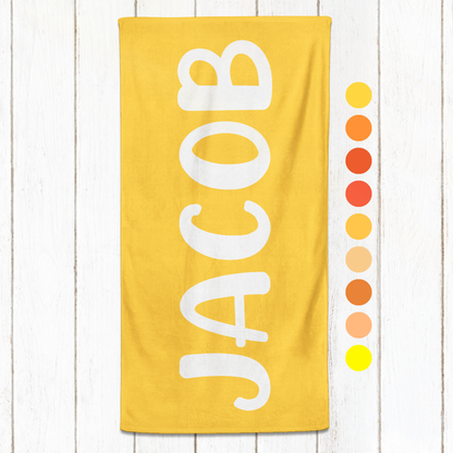 Solid Name Towel - Yellows & Oranges