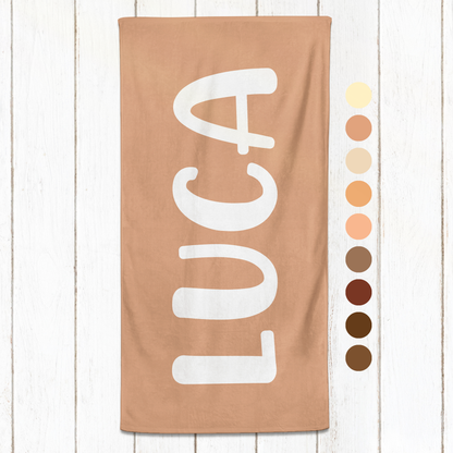 Solid Name Towel - Neutrals